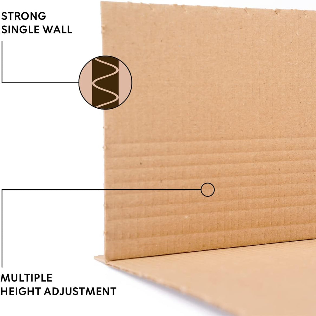250 Stück | Buchverpackung DIN A3 selbstklebend in Braun | 430x310x10-60 mm - Wickelverpackung BV-5,
