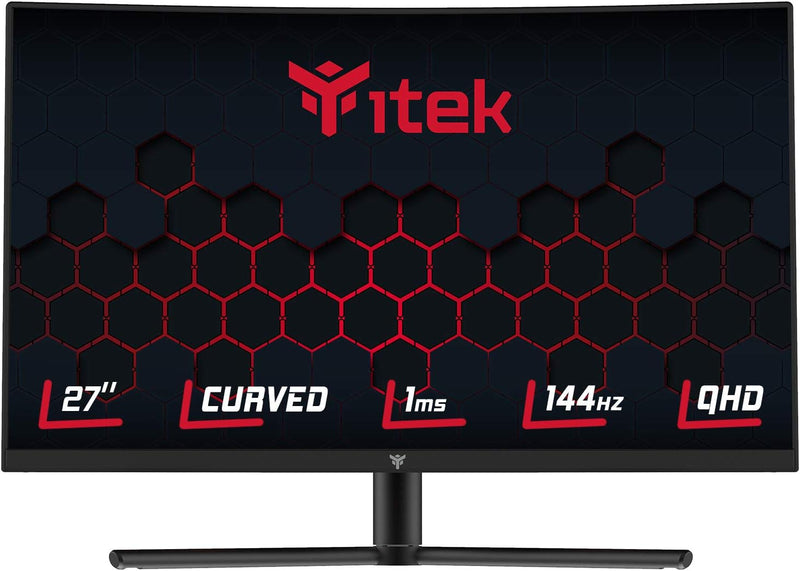 iTek Monitor GGC - 27" Curved R1500, WQHD 2560x1440, VA, 144Hz, 16:9, 1ms MPRT, Has, 3xHDMI, DP, Aud