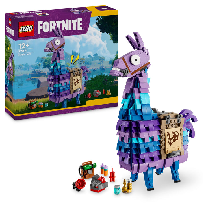 LEGO Fortnite Vorratslama, Spielzeug zum Videospiel, Lama Figur zum Spielen und Ausstellen, Geschenk