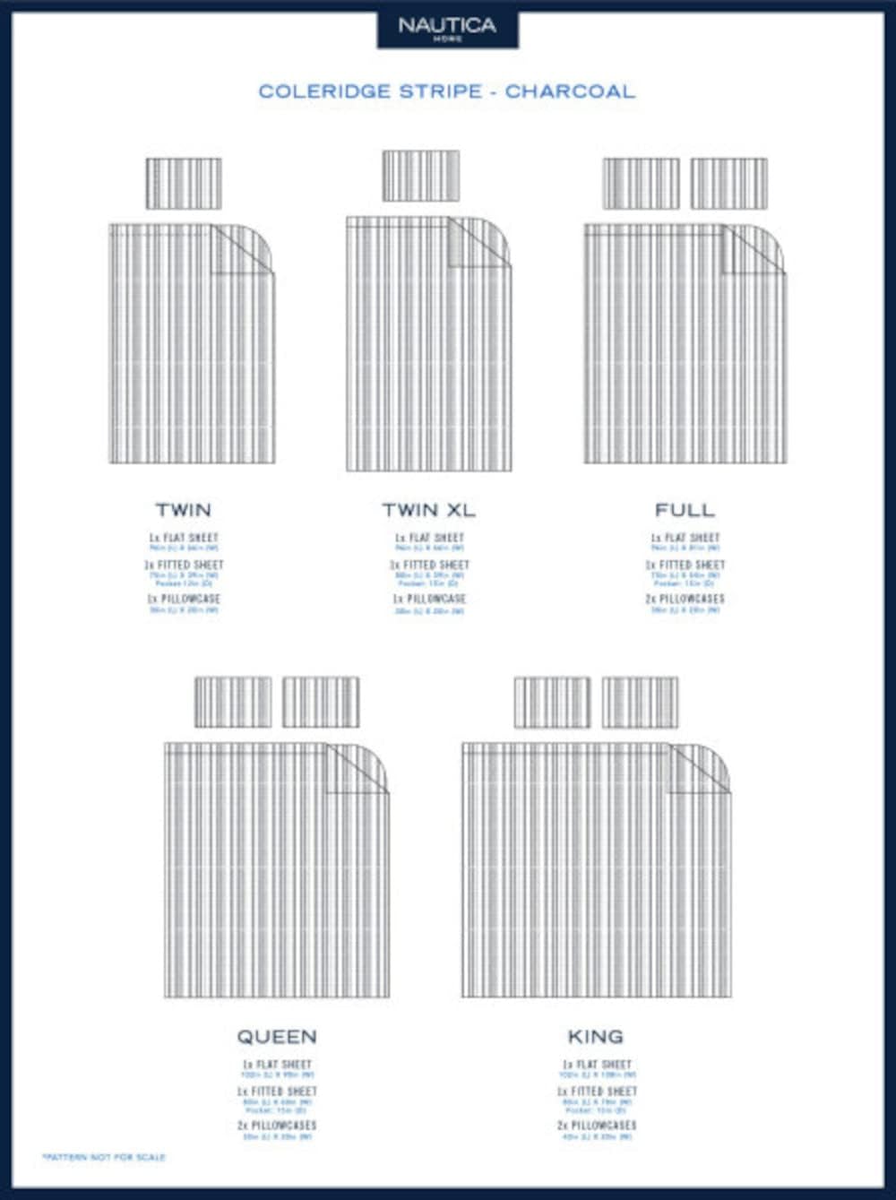 Nautica - Perkal-Kollektion – Bettwäsche-Set – 100% Baumwolle, knackig und kühl, leichte und feuchti