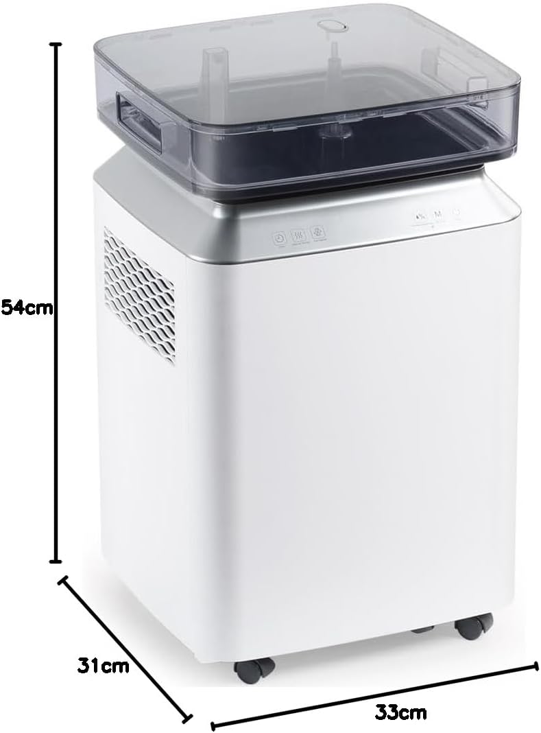 Kalopsia Luftentfeuchter Elektrisch: 80L/Tag für Keller &amp; Wohnung - 8L Tank, 170m², 46dB Leise mit A