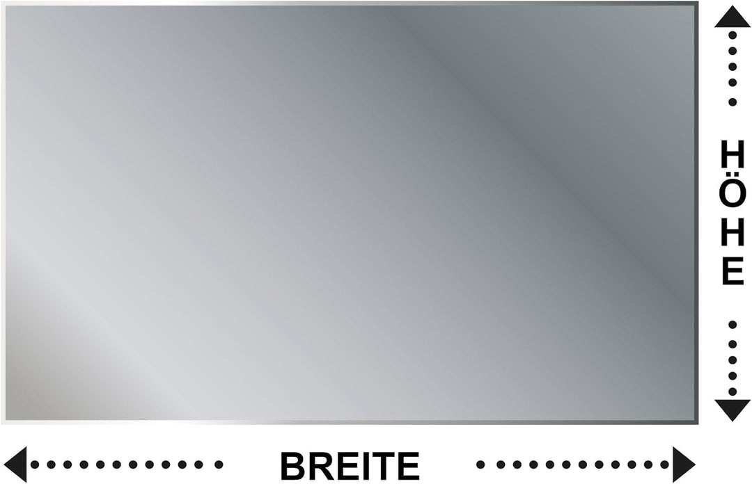 SARAR | Badspiegel Badezimmerspiegel mit LED-Beleuchtung, Vittoria, Leuchtspiegel, eckiger Wandspieg