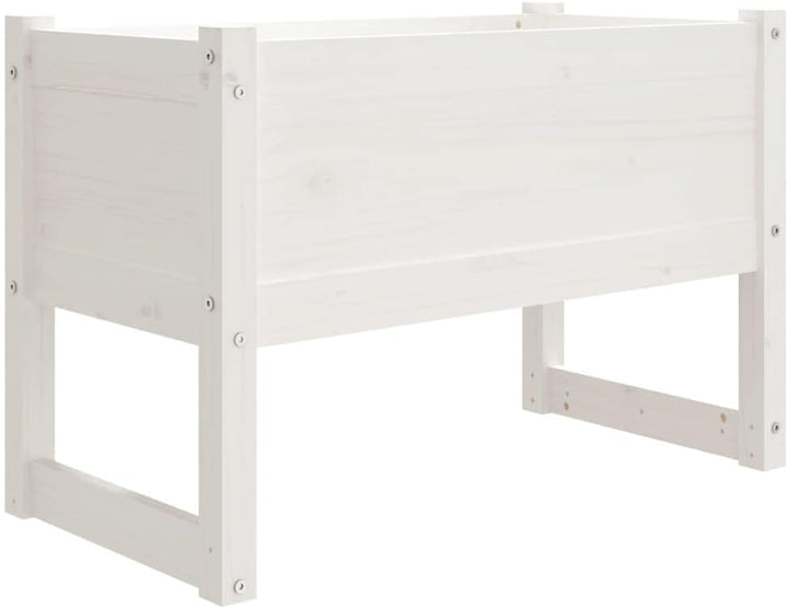 homiuse Pflanzkübel Weiss 78x40x52 cm Massivholz KieferHochbeet Blumentopf Gross PflanzküBel Gross A