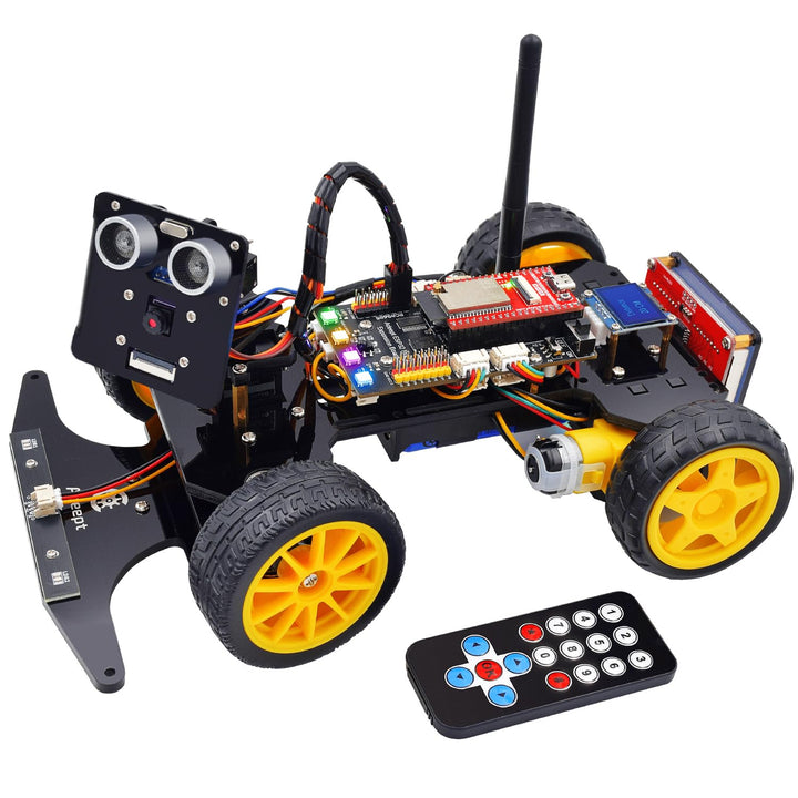 Adeept Smart Car Kit for ESP32-WROVER(Compatible with Arduino IDE), Line Tracking, Obstacle Avoidanc