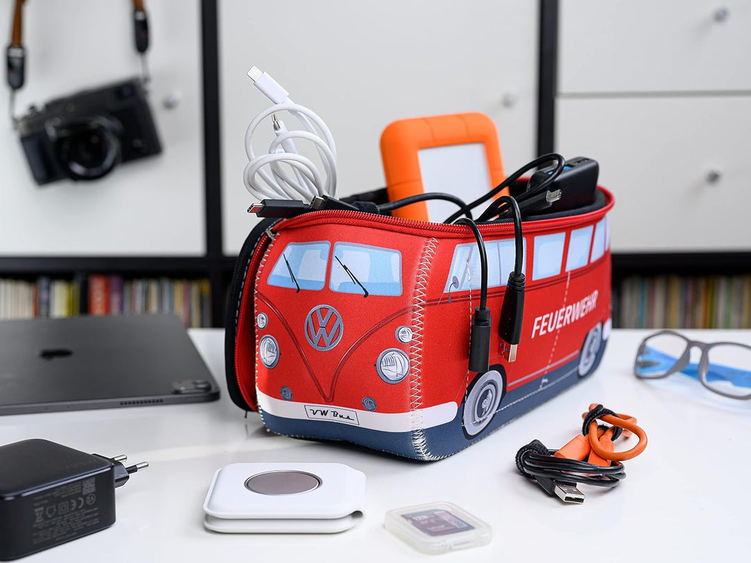 BRISA VW Collection - T1 Bulli Bus Kulturbeutel Kosmetiktasche | Volkswagen Universaltasche Waschbeu