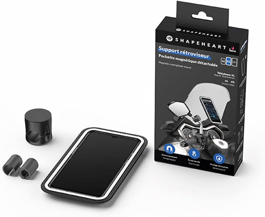 Shapeheart französische Innovation, magnetische Telefonhalterung PRO für Rückspiegel mit Abnehmbarer