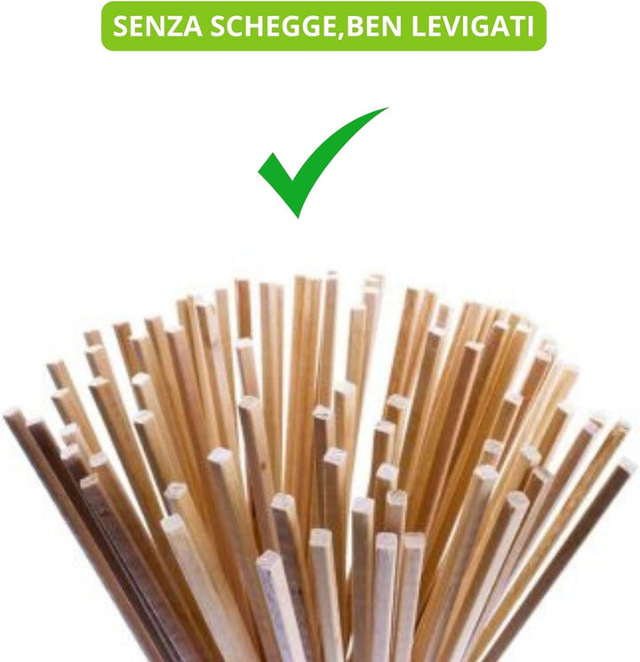 Zuckerwattestäbchen 200 Stücke - 30 cm x 0,4 cm – passend für alle Zuckerwattemaschinen – quadratisc