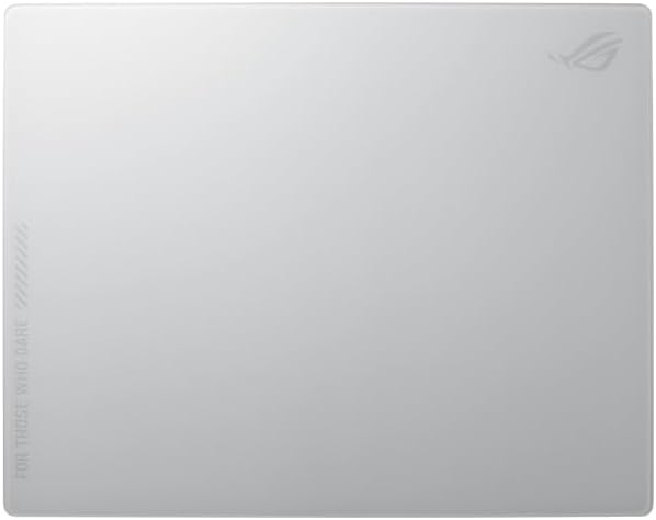 ASUS ROG Moonstone Ace L White Gaming-Mauspad (gehärtetes Glas, Rutschfester Boden aus Silikon, 500