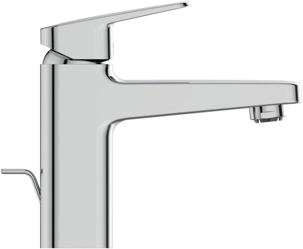 Ideal Standard BD230AA Ceraplan Waschtischarmatur H90, mit Zugknopf-Ablaufgarnitur, Ausladung 12,4 c