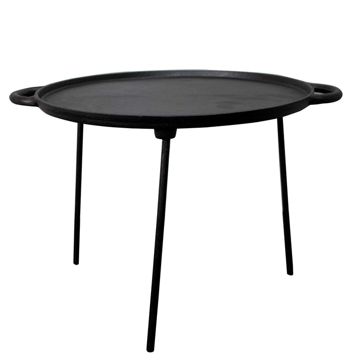 Antikas - Pizzaplatte im modernen Design, Transportable Pizzaplatte, Eisen, Schwarz