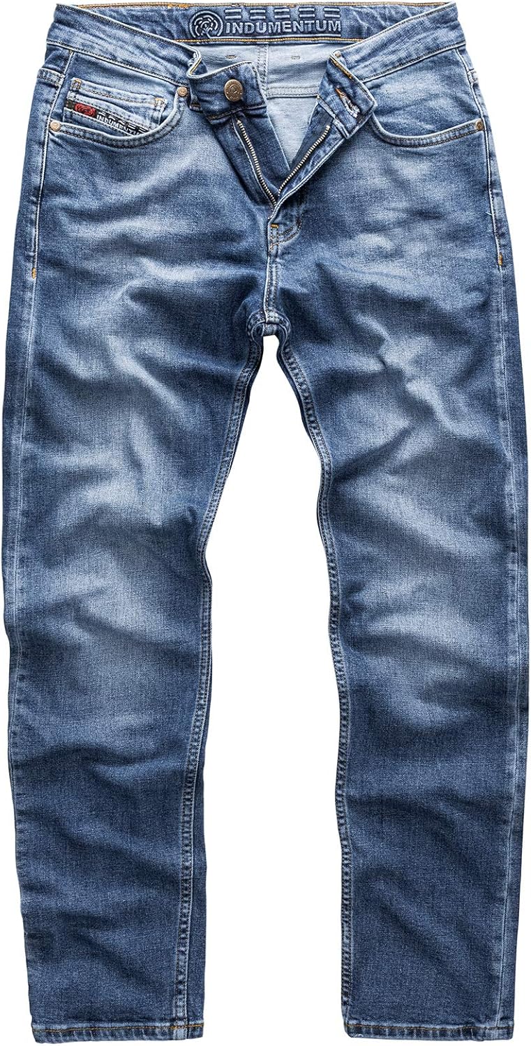 Indumentum Jeans Herren Slim Fit Hose Stretch 29W / 30L Blau - Is-303, 29W / 30L Blau - Is-303