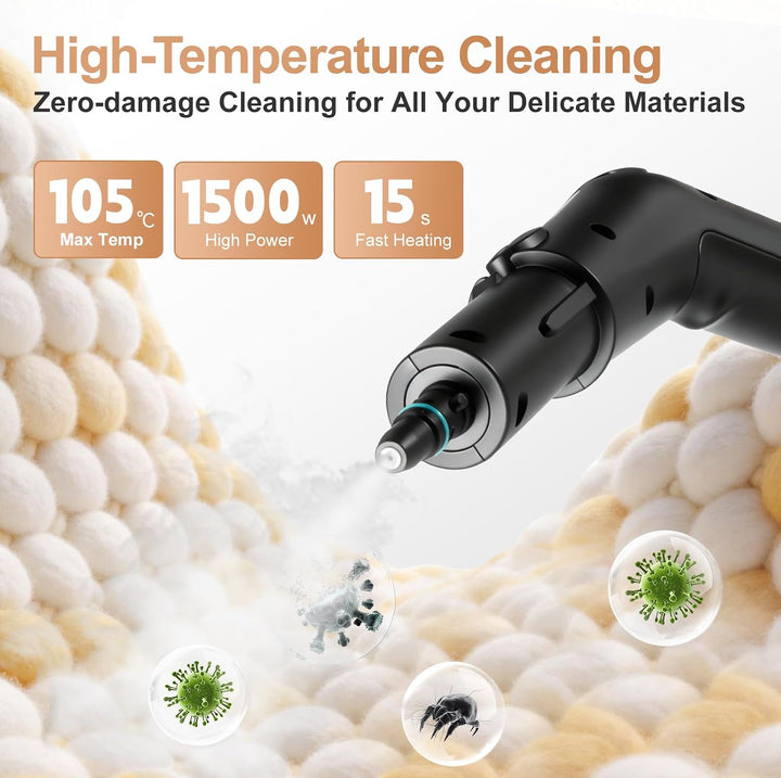 Dampfreiniger, Dampfreiniger handgerät, 1500 W, Handdampfreiniger, schnelles Aufheizen in 15 Sekunde