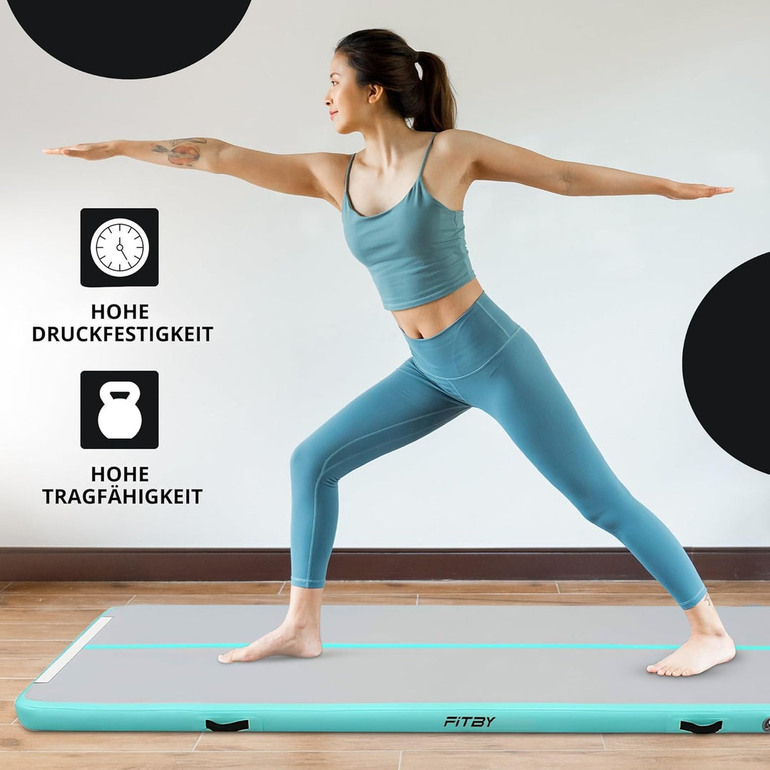 3 M Air Track-Turnmatte Mit Elektrischer Pumpe – 10 Cm Dicke Aufblasbare Tumbling-Matte | Tragbarer