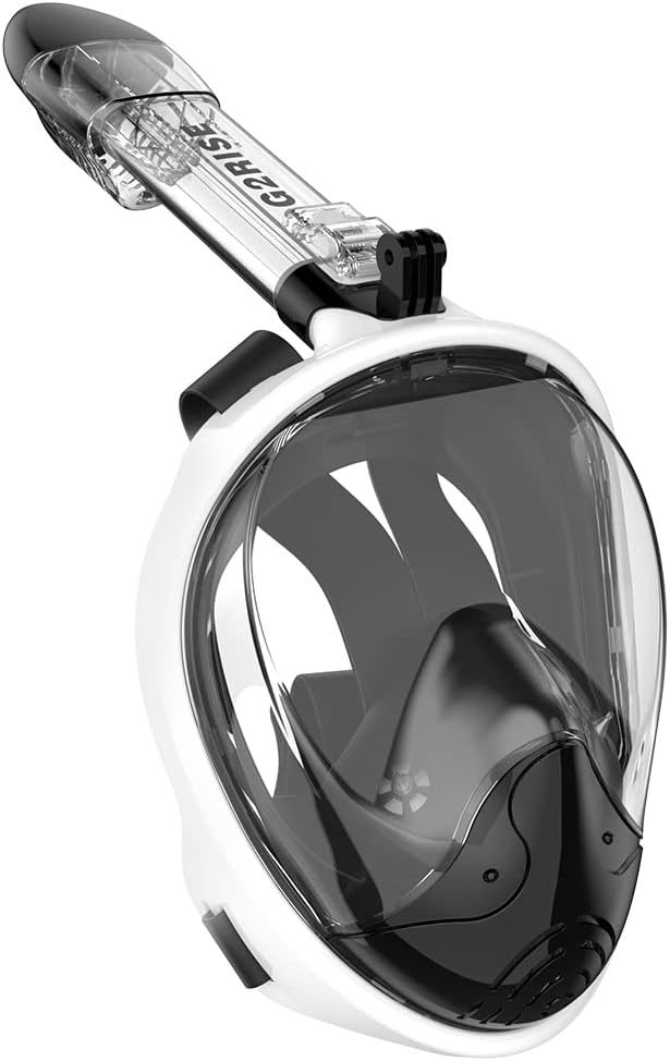 G2RISE® Schnorchelmaske, Tauchmaske, Faltbare CO2-sichere Schnorchel Vollmaske mit Kameraposition fü