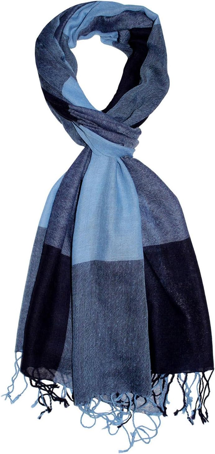 Lorenzo Cana Damen Pashmina Schal Schaltuch 50% Kaschmir 50% Wolle Stola Tuch Umschlagtuch Uni Damen