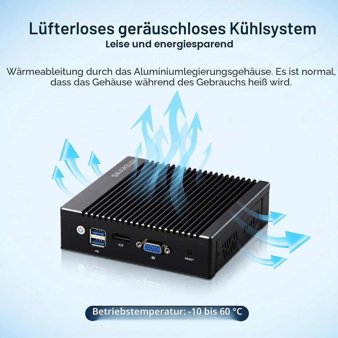 Fanless Firewall Micro Appliance, Intel J4105 I226 LAN Ports, Intel Graphics Mini PC, AES NI, Kompat