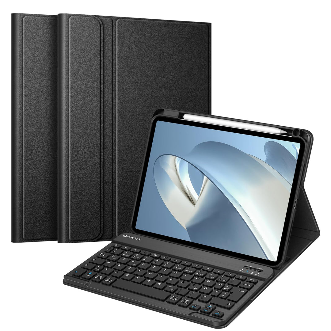 FINTIE Hülle mit Tastatur für iPad Pro 11 Zoll 2025/2024 (M5/M4), Soft TPU Rückseite Gehäuse Schutzh