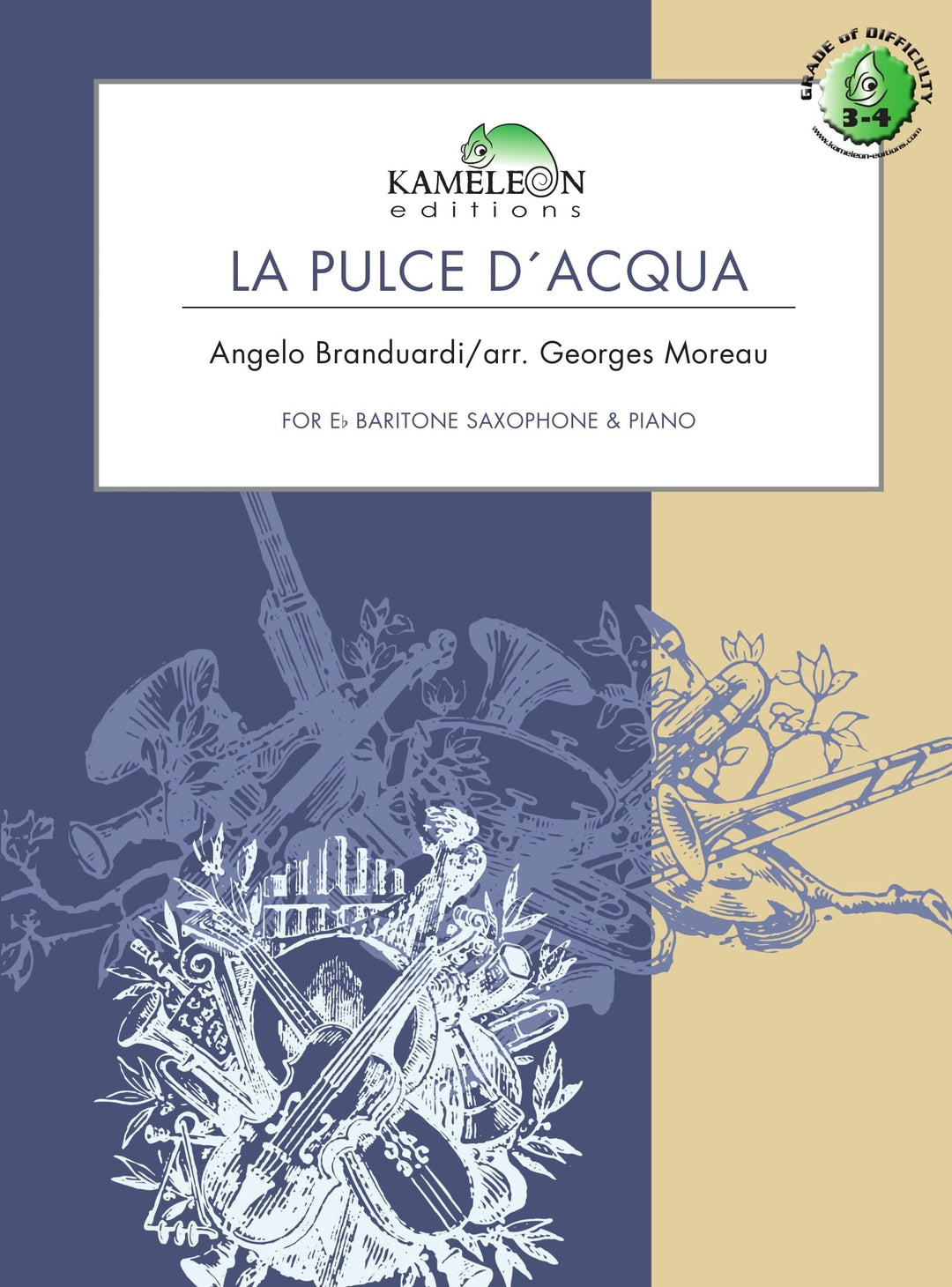 Angelo Branduardi-La Pulce d'Acqua-Saxophon und Klavier-BOOK