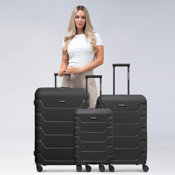 SMARTBOX Hartschalen Koffer-Set 3-teilig | aus hochwertigem, robusten und leichtem Polypropylen Mate