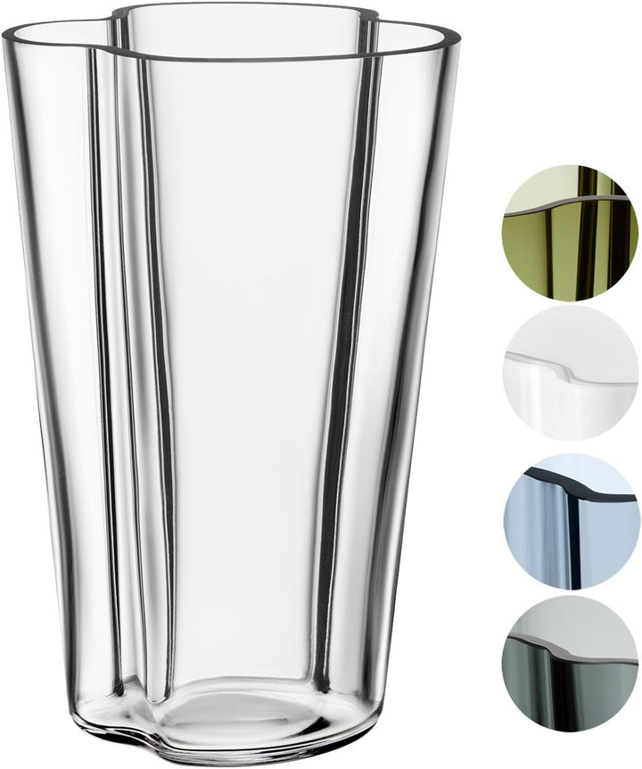 Iittala Vase Aalto 220 mm Klar aus Glas, 220 mm Klar