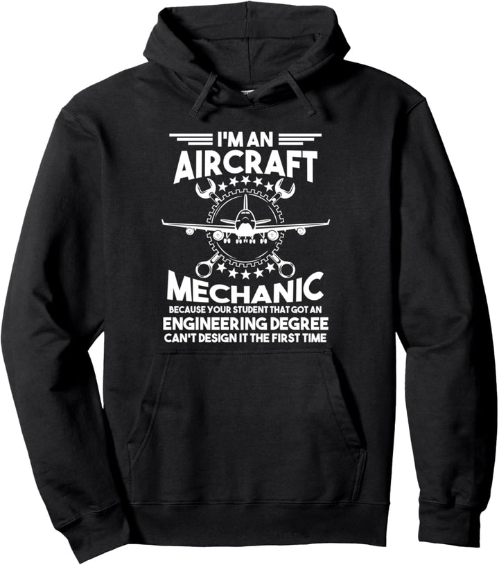 Ich bin ein Flugzeugmechaniker-Flugzeug Pullover Hoodie