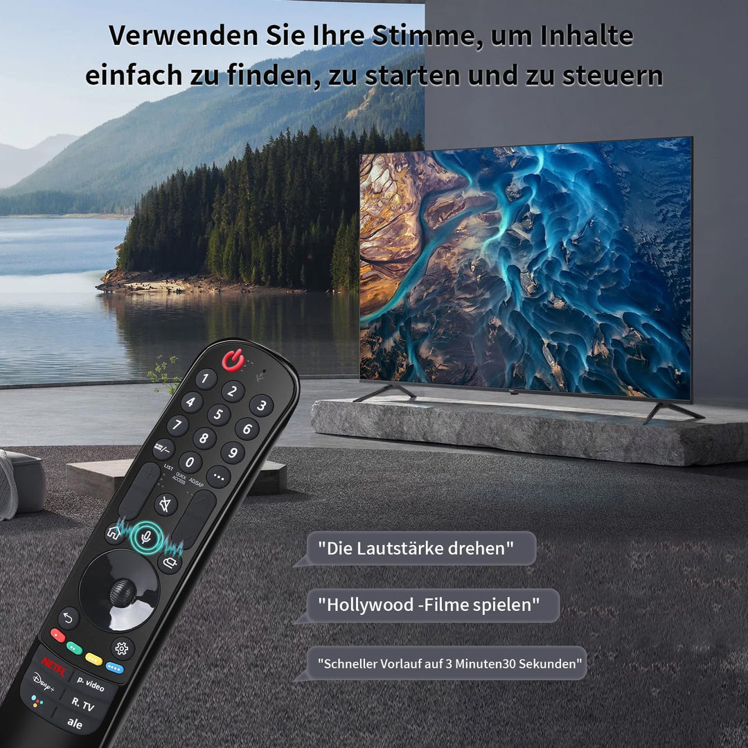 Gvirtue MR22GN Sprach Magic Fernbedienung für LG fernseher, Ersatz für LG Fernbedienung MR23GA MR22G
