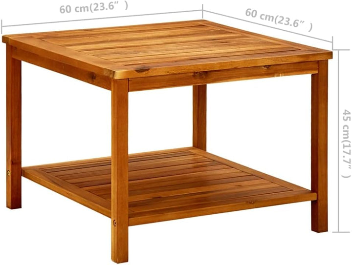 vidaXL Akazienholz Massiv Couchtisch Gartentisch Beistelltisch Holztisch Kaffeetisch Teetisch Terras