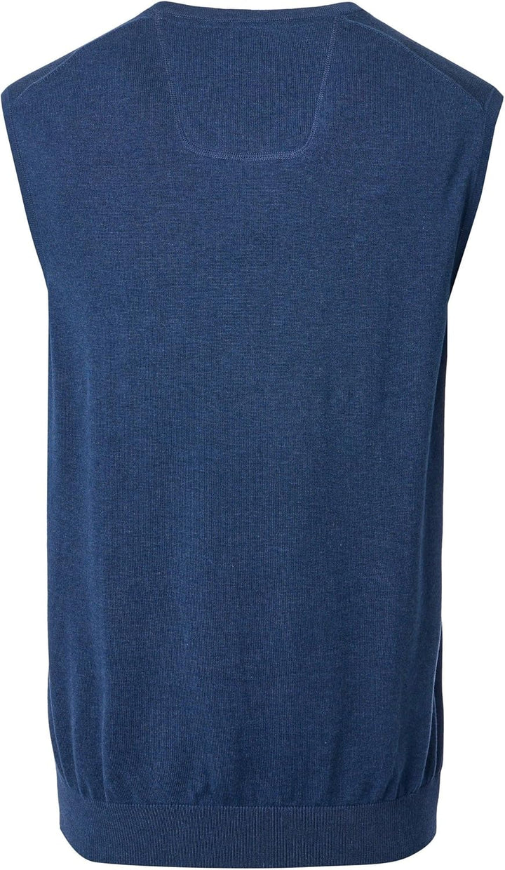 CasaModa Herren Pullunder unifarben 004460 Gerade Schnittführung L Aquadunkelblau, L Aquadunkelblau