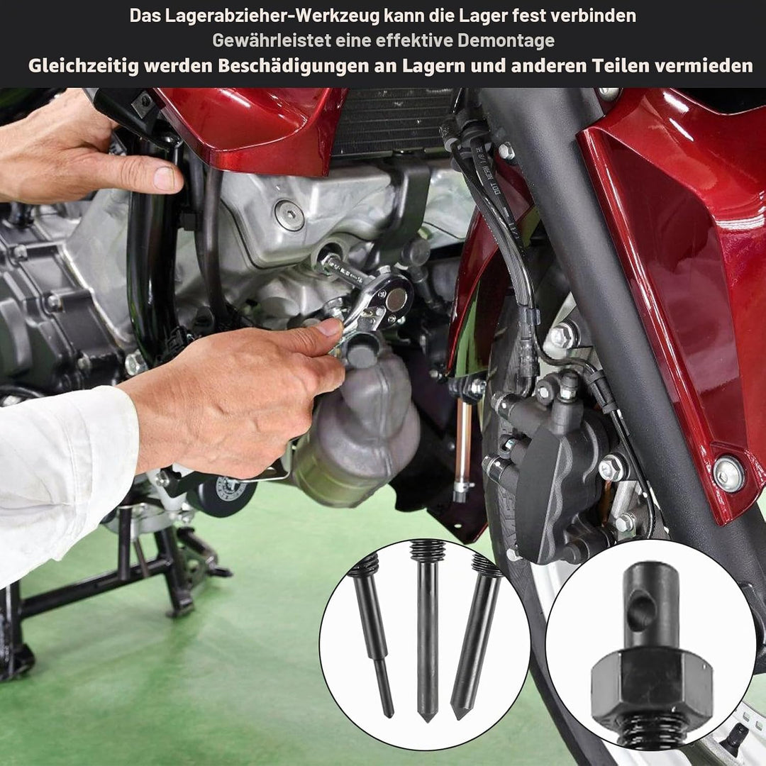 9-23mm Innenlager Abzieher Set, 12 Stück Radlager Abzieher Motorrad, Motorrad Innenlager-Auszieher-K
