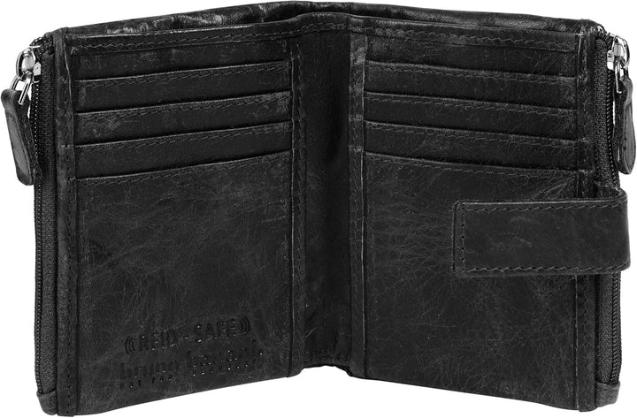 bruno banani Geldbörse Echt Leder schwarz Damen - 021751, Schwarz