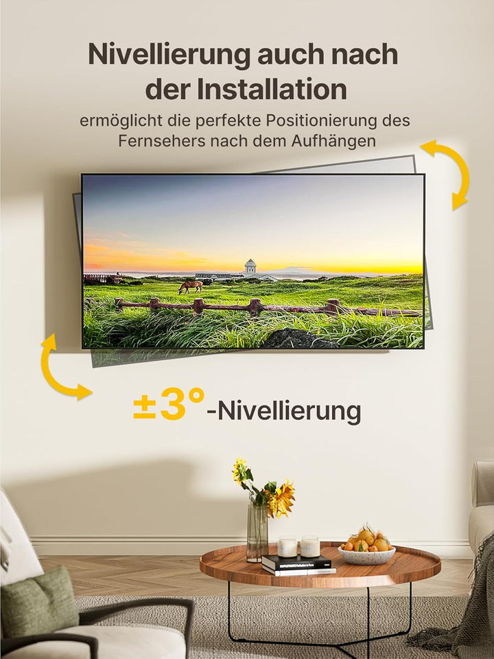 monTEK Lang Arm 728mm TV Wandhalterung Schwenkbar für 23-65 Zoll Fernseher, ausziehbare TV Halterung
