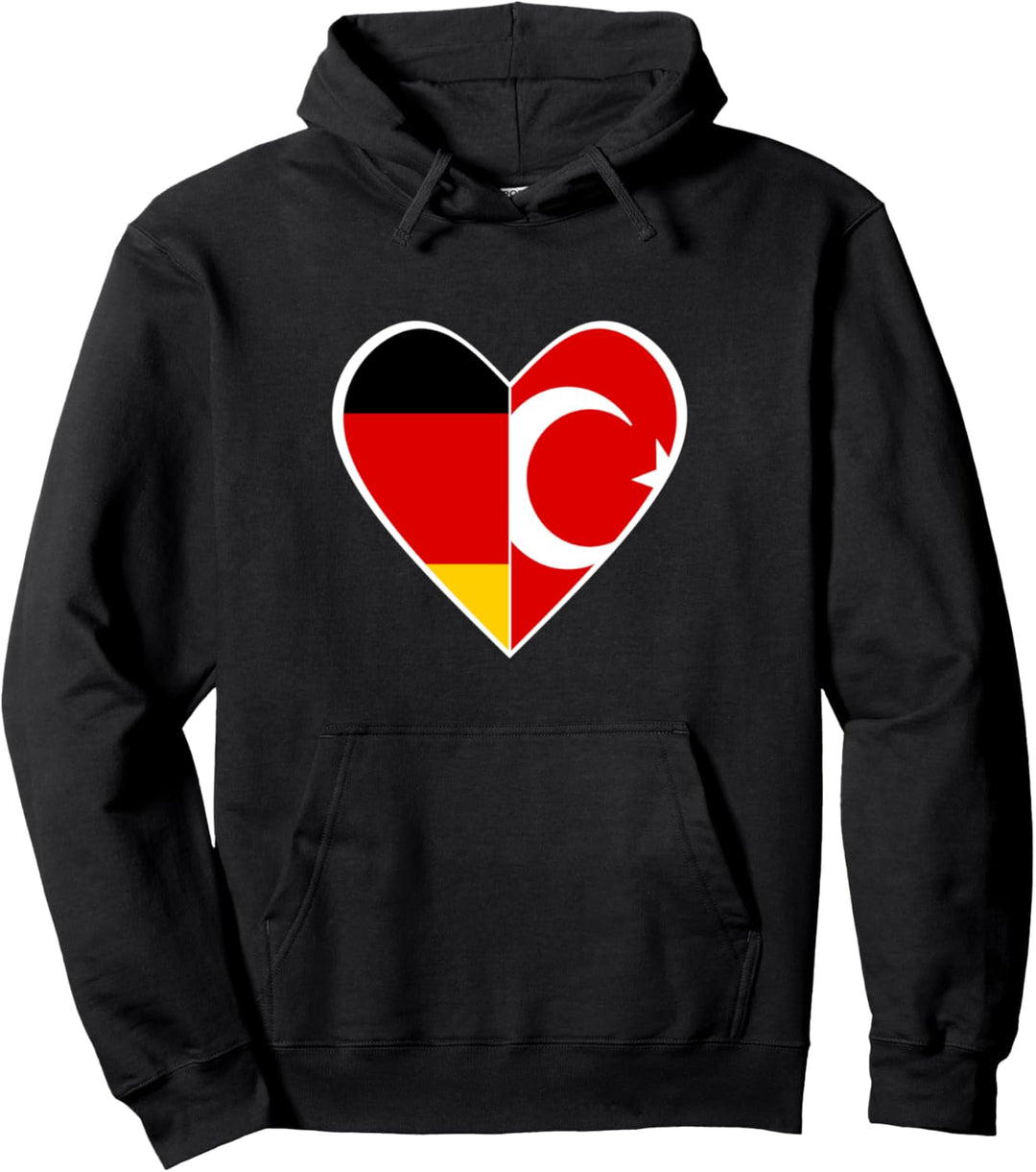 Nationalität & Freundschaft - Deutsch und Türkisch - Herz Pullover Hoodie