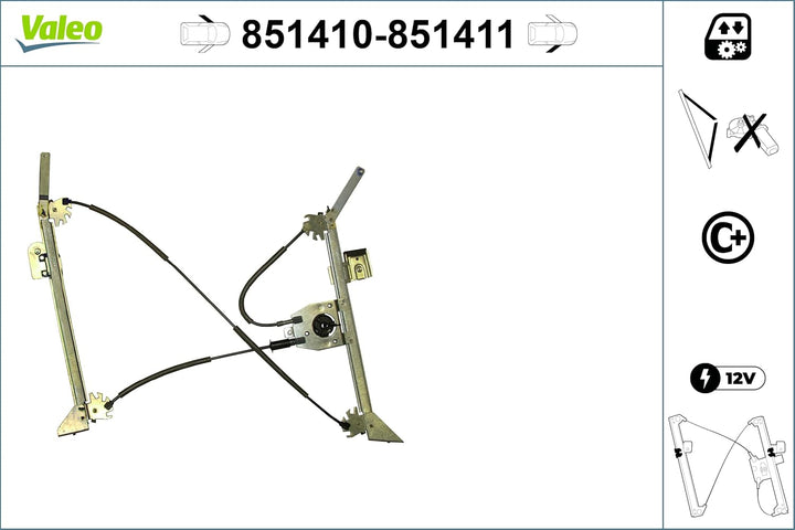 Valeo Fensterheber Vorne Links 851410
