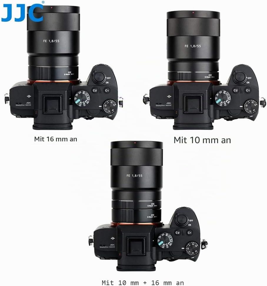 JJC Autofokus-Zwischenringe (AF) mit TTL-Belichtung für Makrofotographie 10mm und 16mm (Passen für S
