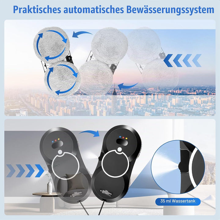 Fensterputzroboter Automatischer Fensterreinigungsroboter Fensterroboter Mit Wasserstrahl,Automatisc
