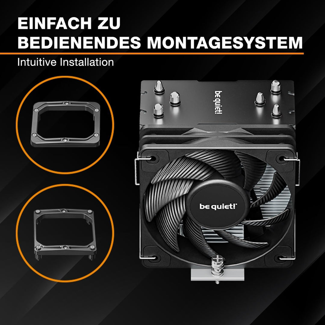 be quiet! Pure Rock Slim 3, CPU Kühler, 130W TDP, 100 mm PWM be quiet! Lüfter, 3 Heatpipes, asymmetr