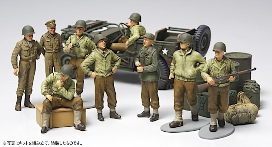 Tamiya 300032552-1:48 WWII US Willys Jeep mit Figuren-Set (9)