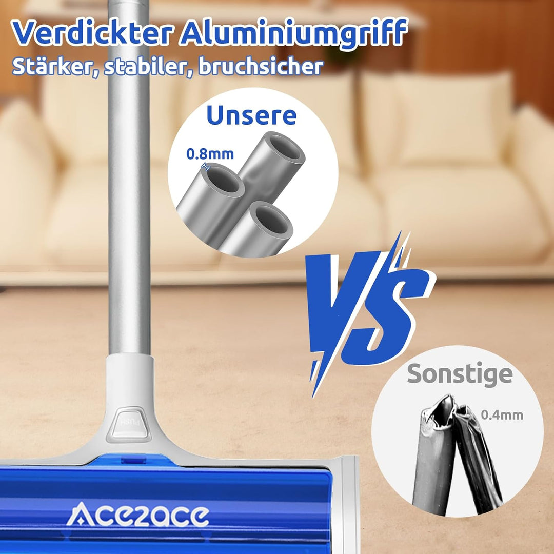 ACE2ACE Teppichrolle für Tierhaare, Teppichbürste Tierhaare, Tierhaarentferner Teppich für Hundehaar
