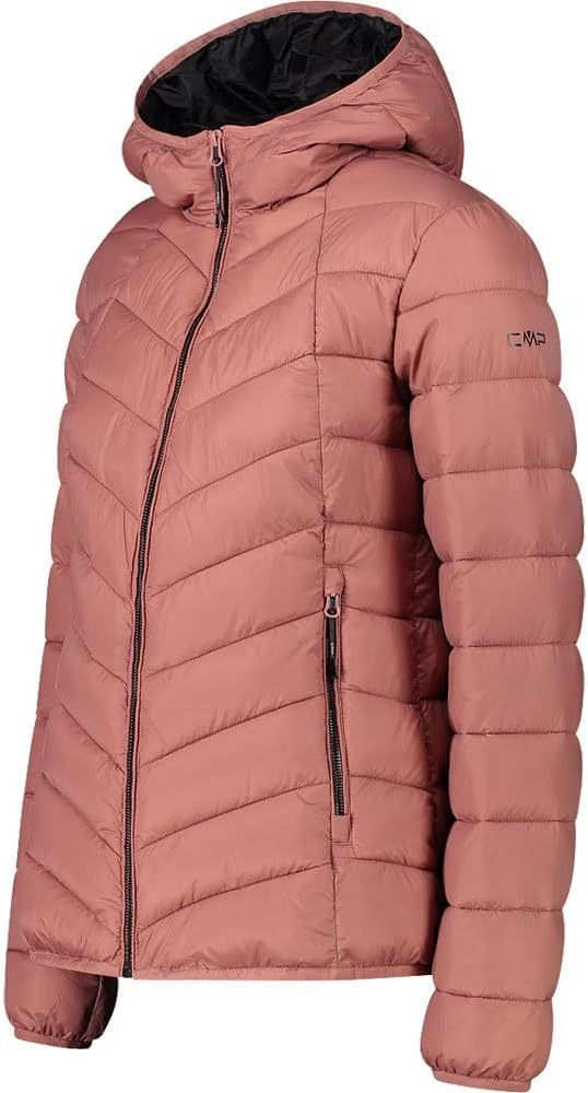 CMP Damen Damenjacke mit Fester Kapuze Gepolsterte Jacke XXS Quarz, XXS Quarz