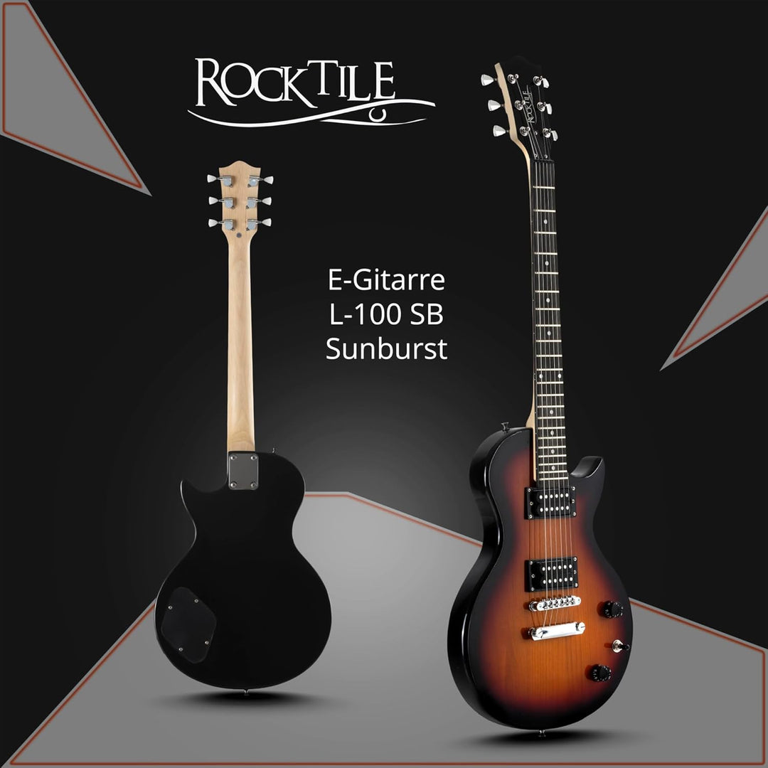 Rocktile LP-100 SB E-Gitarre (Korpus: Linde, Palisander Griffbrett, Finish: Sunburst) Sunburst Singl