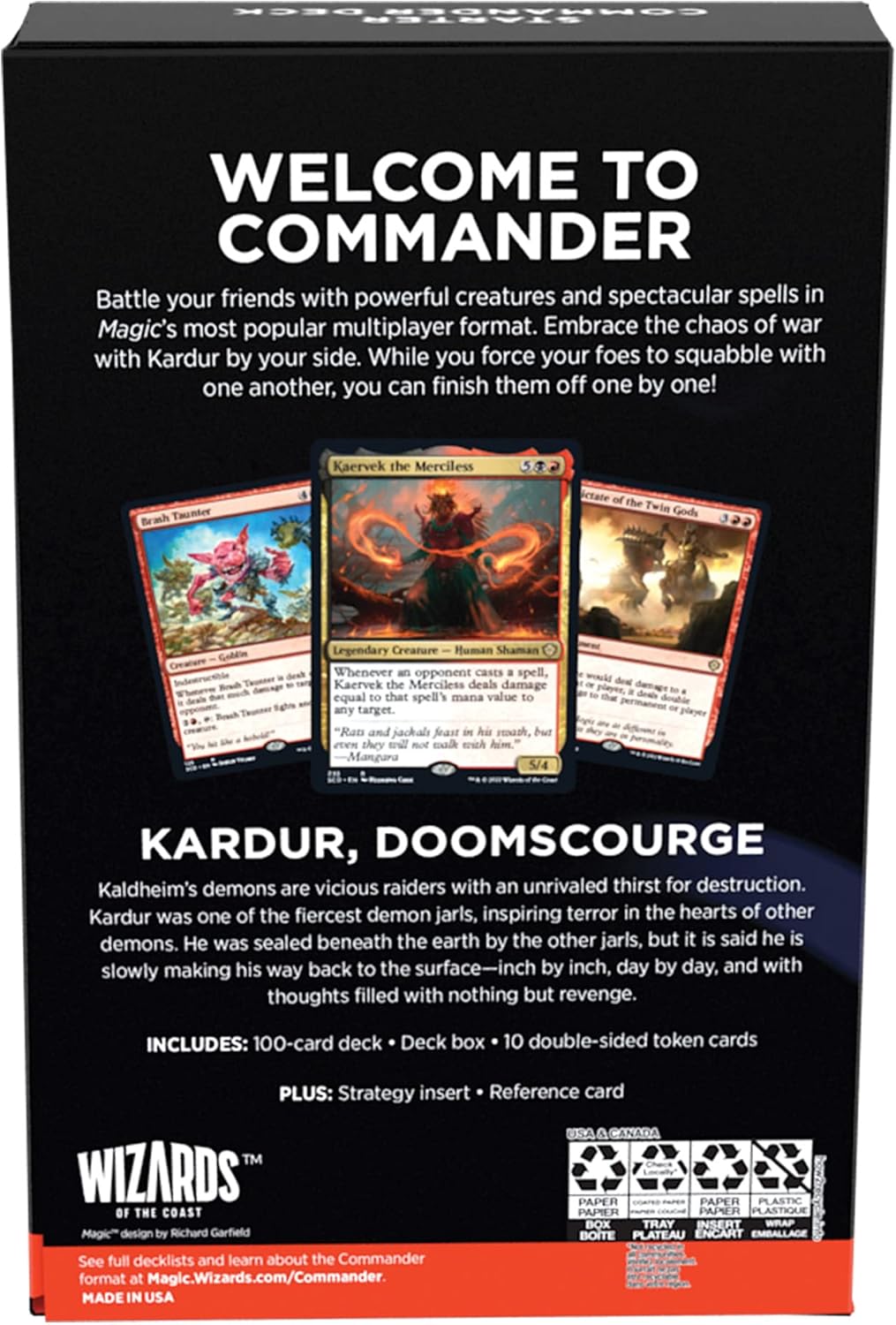 Magic: The Gathering Starter Commander Deck - Chaos Incarnate (Black-Red - Englische Version), Chaos