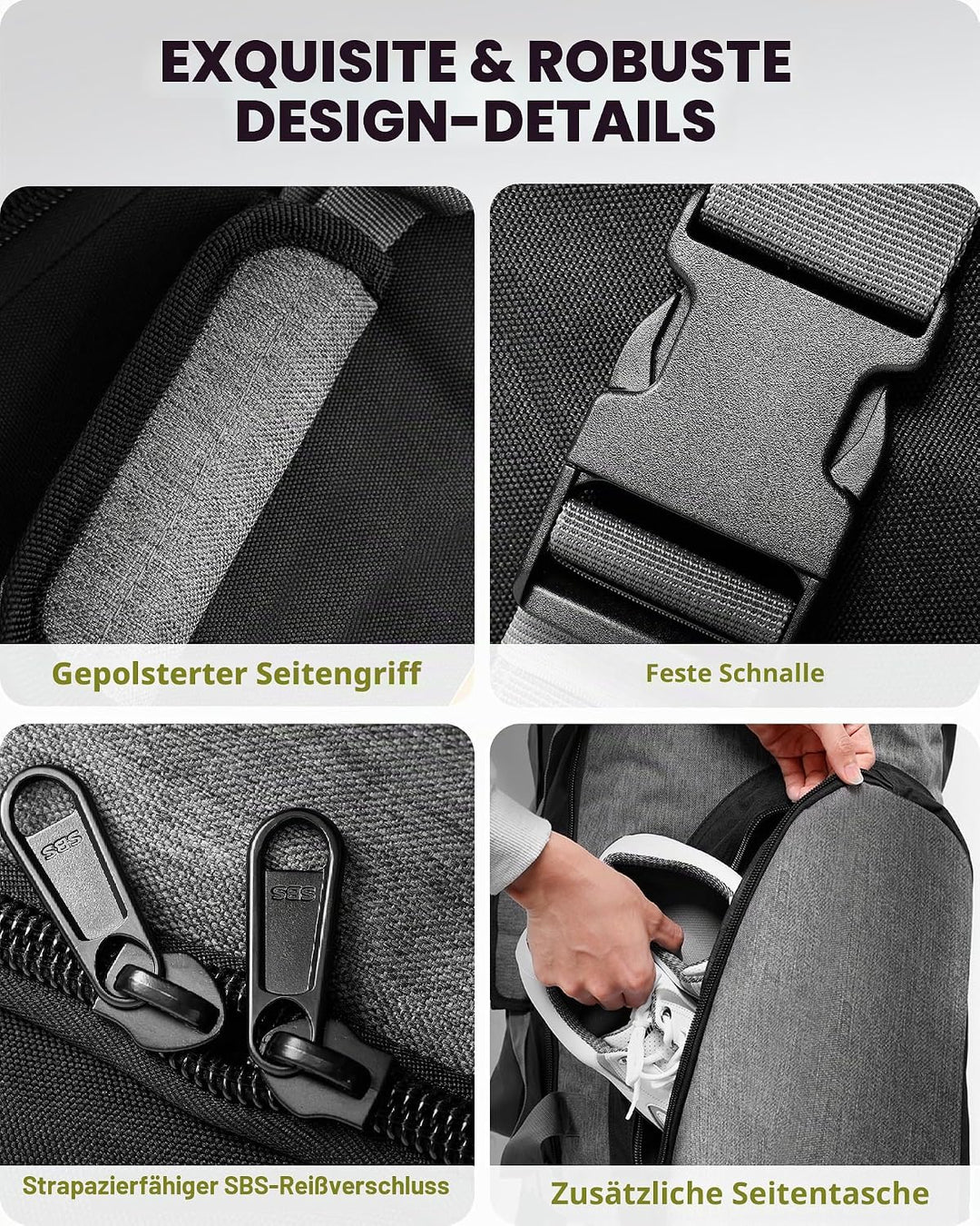 OutdoorMaster Gepolstert Golf Reisetasche mit Verstärkte Räder, 900D Heavy Duty Oxford Abriebfestigk