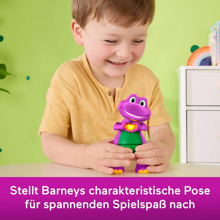 Barneys Welt Musikspielzeug Herz-Hand-Barney-Figur, 14,5 cm gross mit Lichtern für Kindergartenkinde