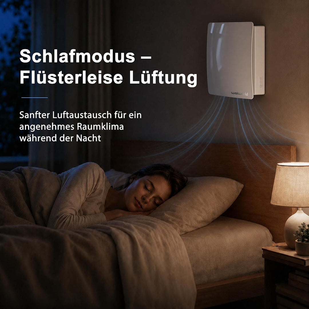 150mm Dezentrale Frischluft-Wohnraumlüftung mit HEPA Filter Klassisch, Klassisch