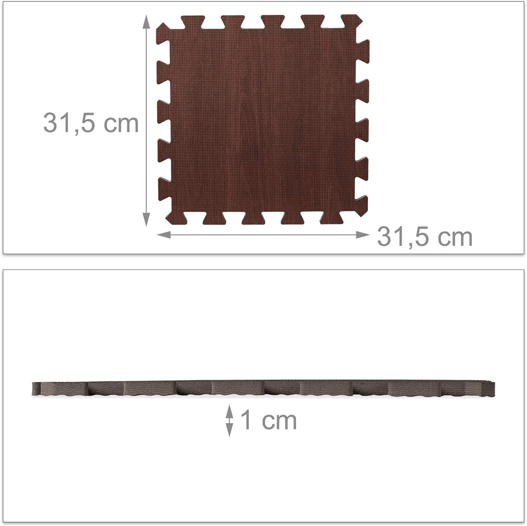 Relaxdays 36 x Bodenschutzmatte, Puzzlematten für Sport und Fitnessgeräte,ca. 3,4 m², Eva Schaumstof