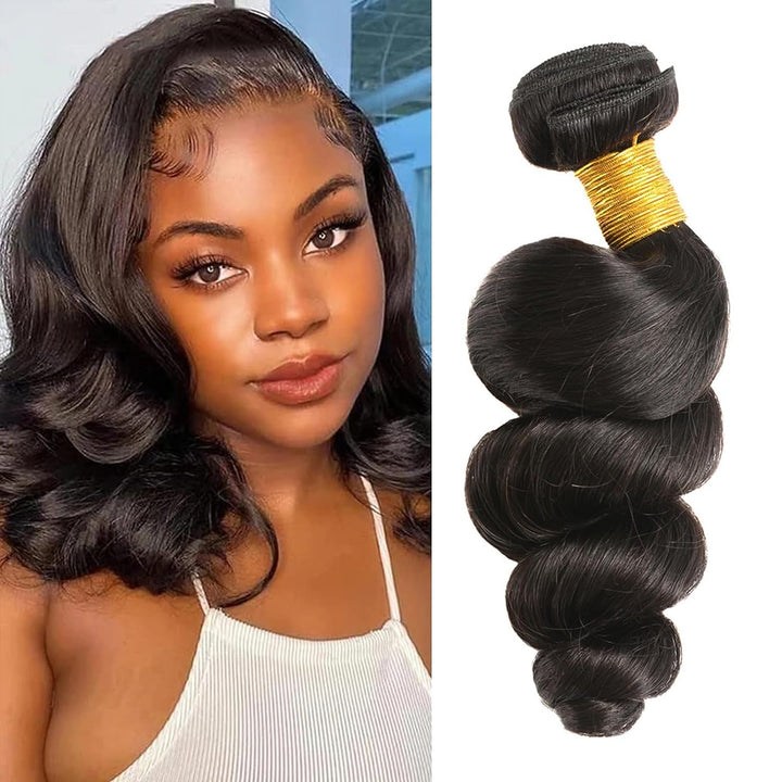 Huarisi Loose Wave Human Hair Bundles Short Brazilian Virgin Hair Loose Wave Bundles Weave Single Bu