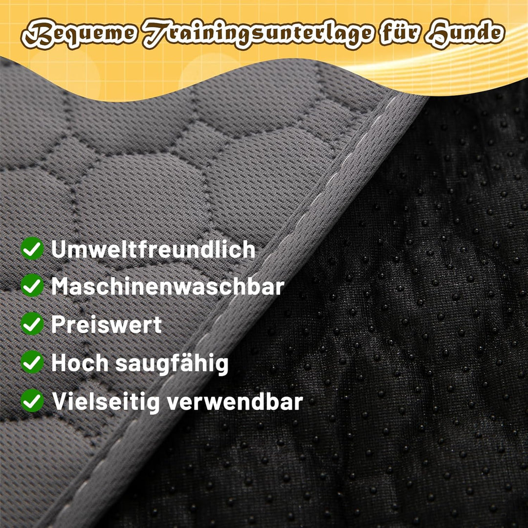 Hunde-Katzen-Trainingsunterlage 2-TLG. Set | Extra stark saugfähig | Wasserdicht & rutschfest | Wasc