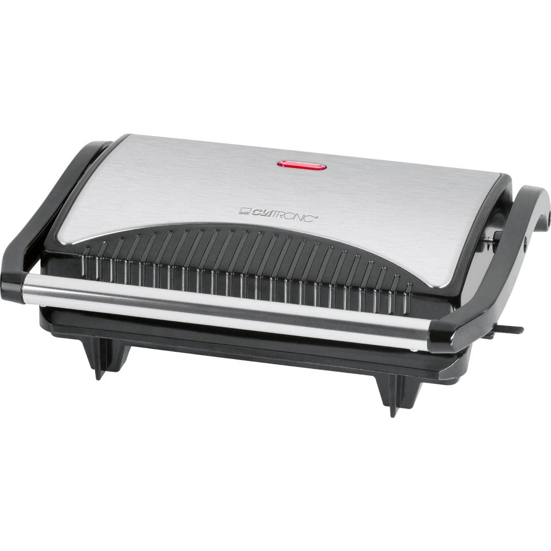 Clatronic® Kontaktgrill | beidseitiges fettfreies Grillen | 700W | antihaftbeschichtete Grillplatten