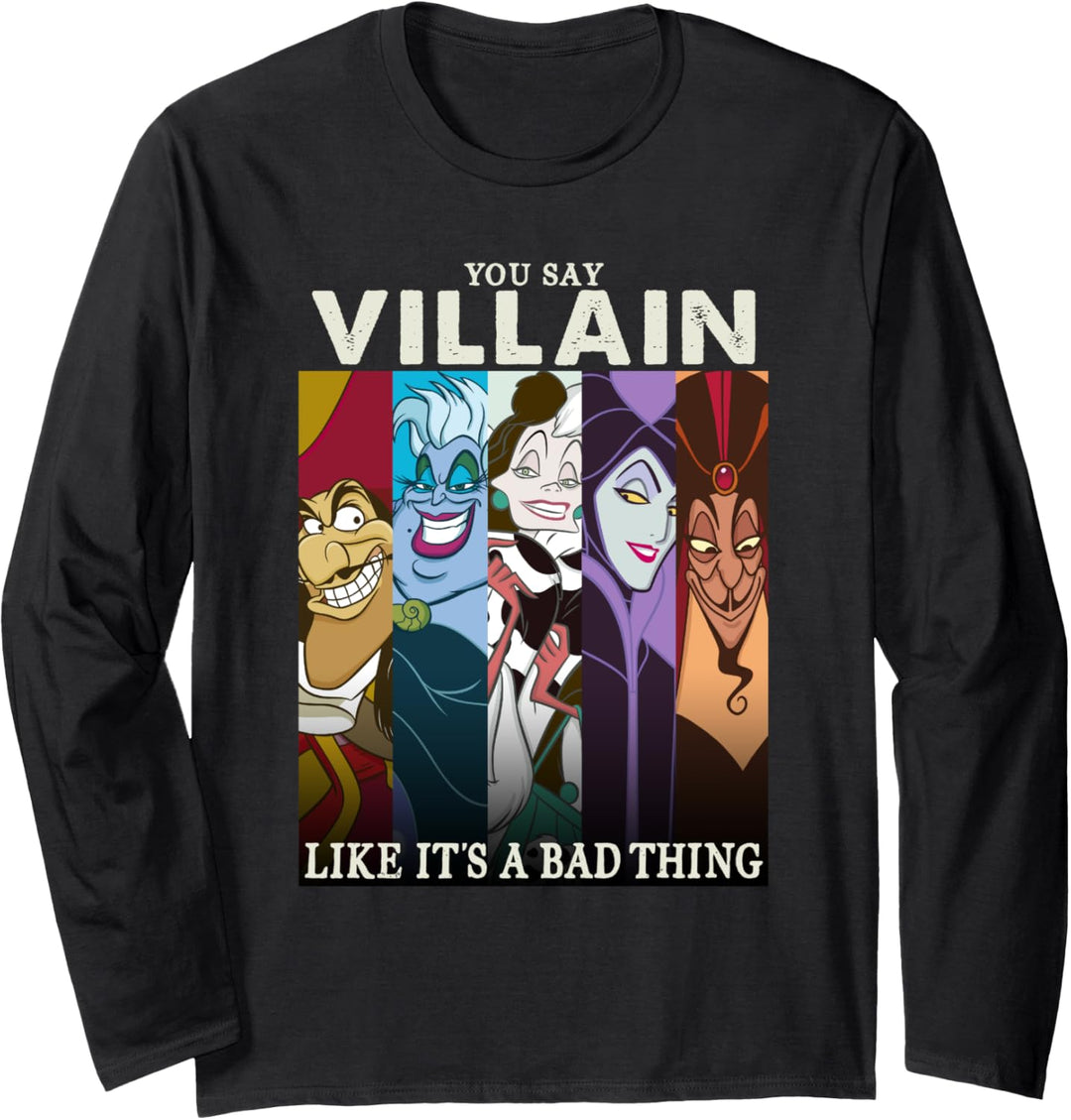 Disney Villains Colorful Group Shot Humor Langarmshirt