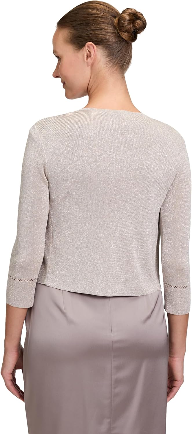 Vera Mont Damen Strickbolero ohne Verschluss XS Grau, XS Grau